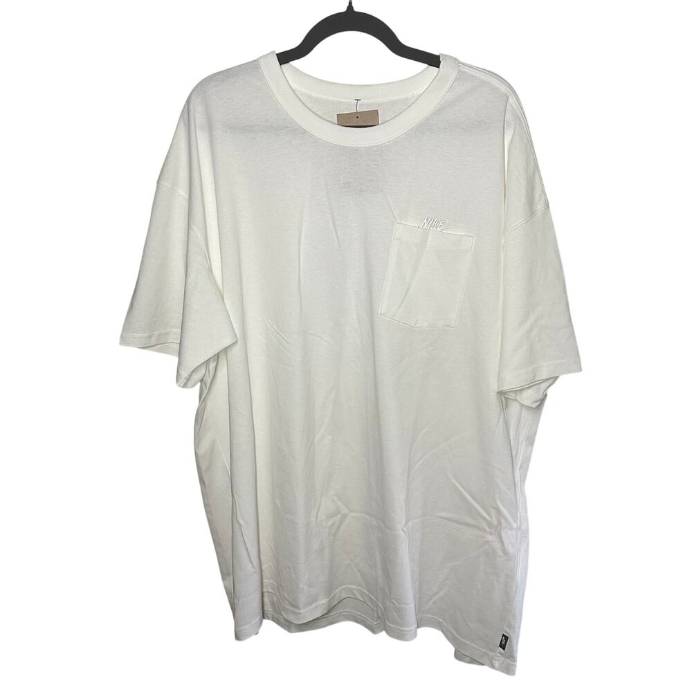 NEW Nike Men's Sportswear Premium Essentials Pocket White T-Shirt Size XXL